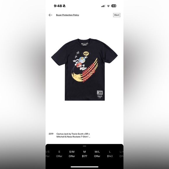 Cactus Jack x Mitchell & Ness Travis Scott Rockets jersey - Picture 5 of 8